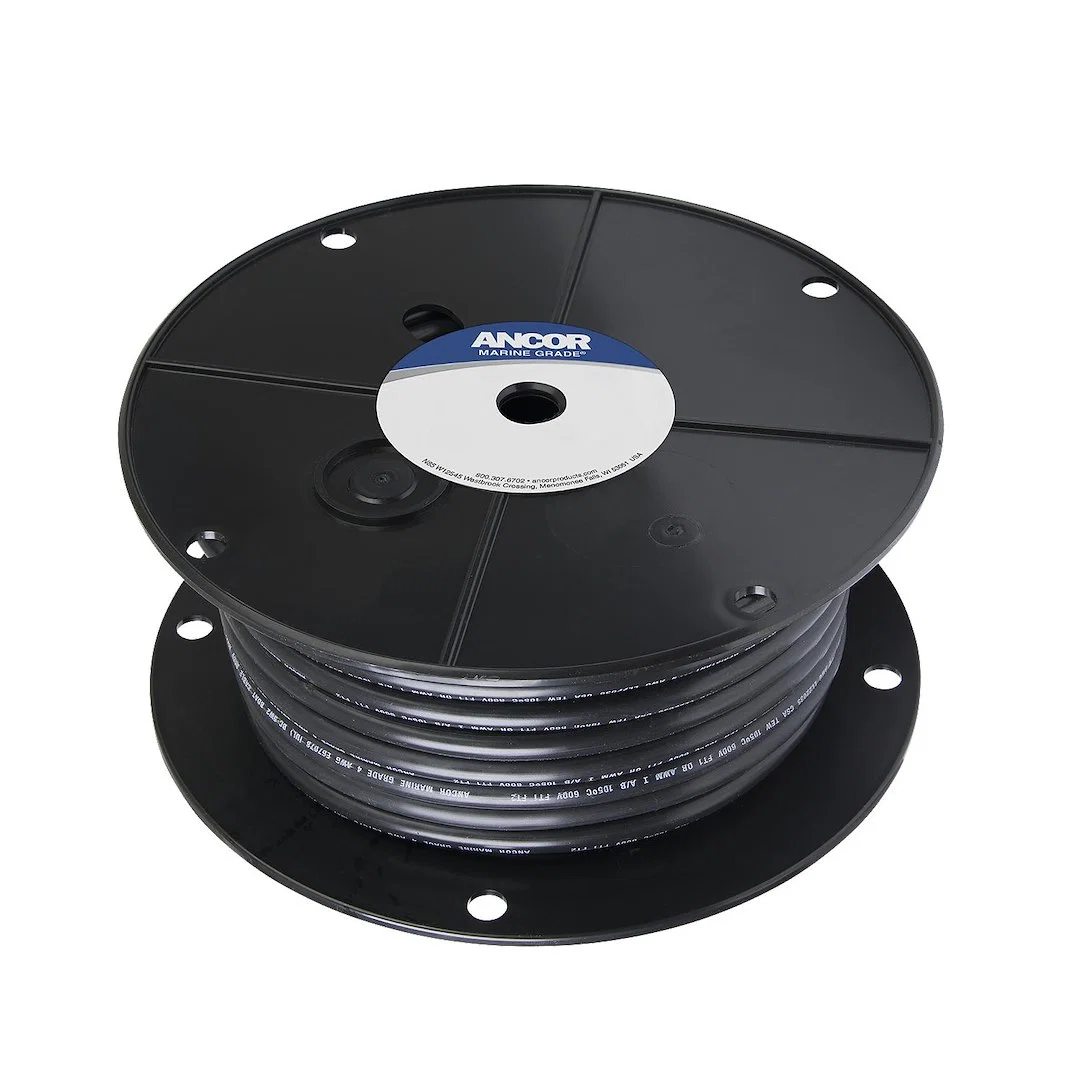 113050 – ANCOR Battery Cable, Without Terminal Black Negative Tinned Copper Conductor/ PVC Insulation 500 Foot Spool ...